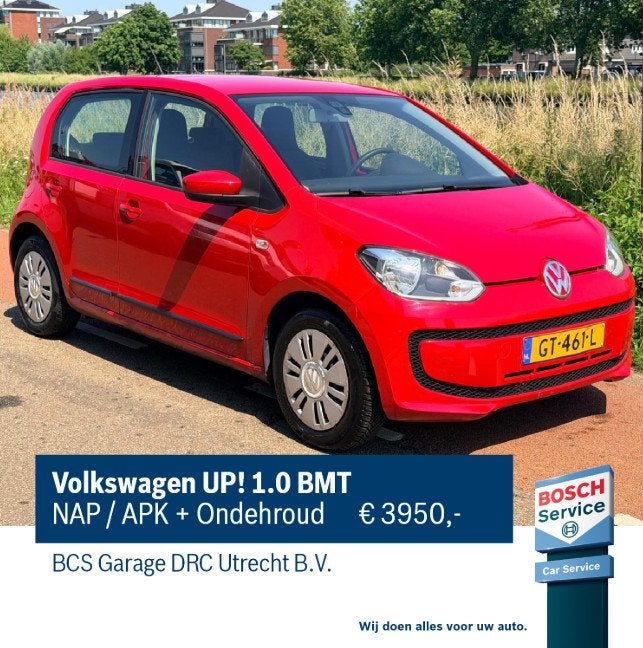 Volkswagen up! 1.0 BMT/Nap Nieuwe APK + Onderhoud (bj 2015), Auto's, Keurmerk '100% Onderhouden', Gebruikt, Up!, 840 kg