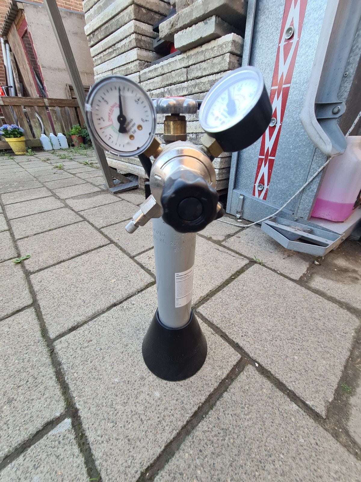 Co2 aquarium fles met houder, Ophalen of Verzenden