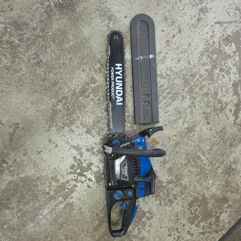 Hyundai 54cc benzine kettingzaag 50cm – DEFECT/opknapper, Ophalen, Gebruikt, Overige soorten, Hyundai