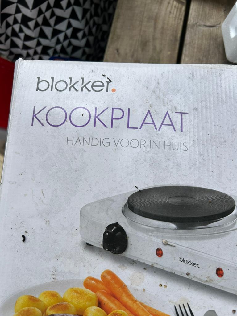 Blokker 2 pits elektrische kookplaat -, Gebruikt, 3 kookzones of minder, Ophalen of Verzenden, Vrijstaand