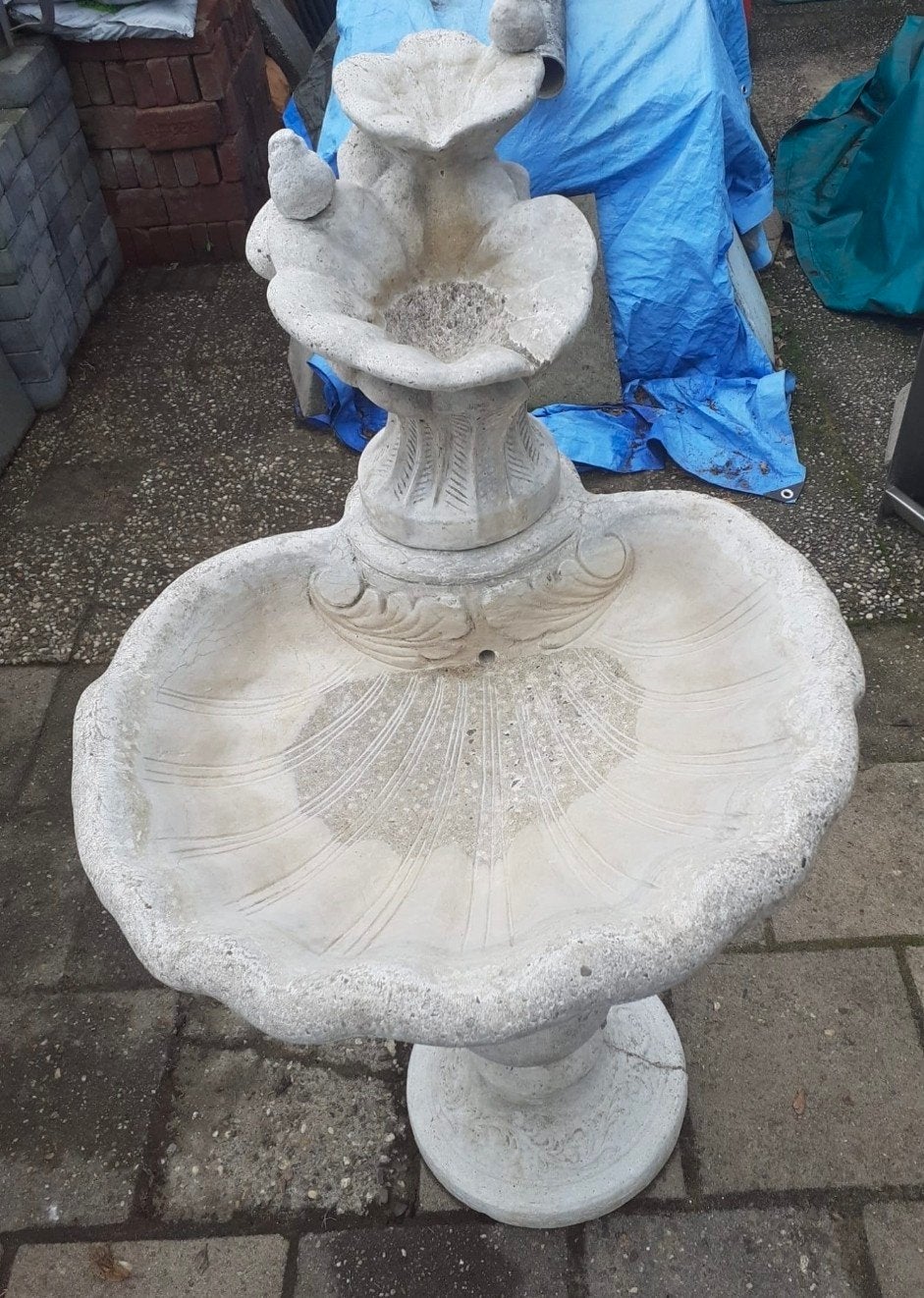 ornament, Tuin en Terras, Ophalen, Beton, Waterornament