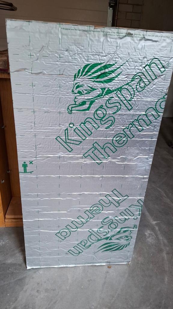 2 x Kingspan Therma PIR isolatieplaat 1200x600x100m, Ophalen, Dakisolatie, Zo goed als nieuw, Hardschuim (Pir)