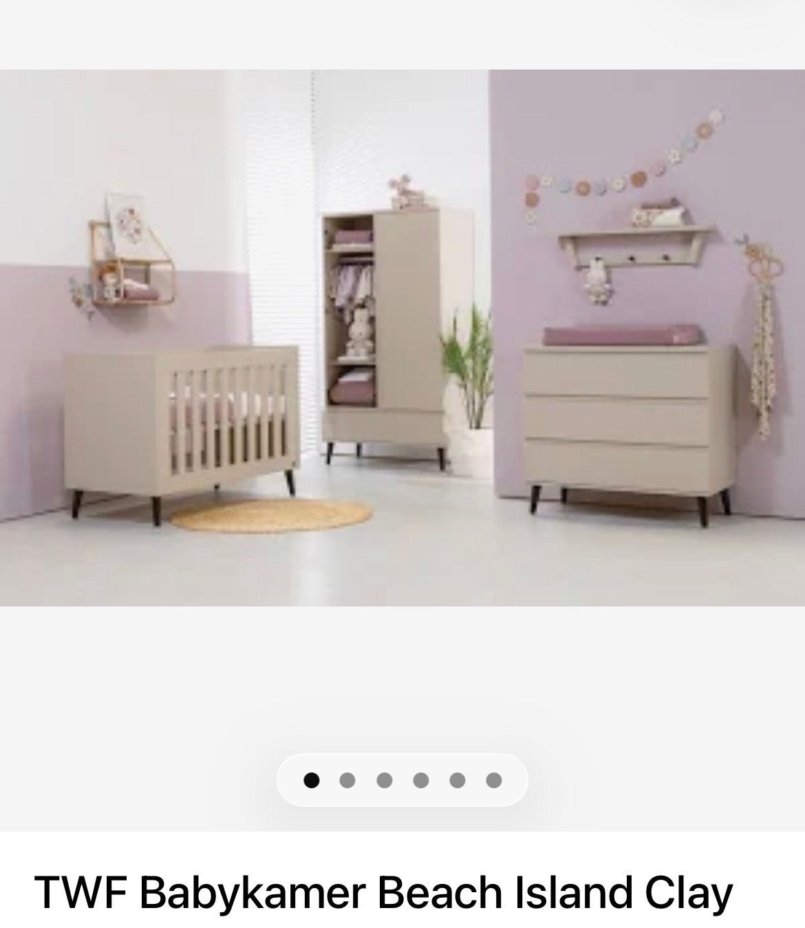 TWF Babykamer Beach Island Clay - Complete Set, Kinderen en Baby's, Ophalen, Zo goed als nieuw, Jongetje of Meisje