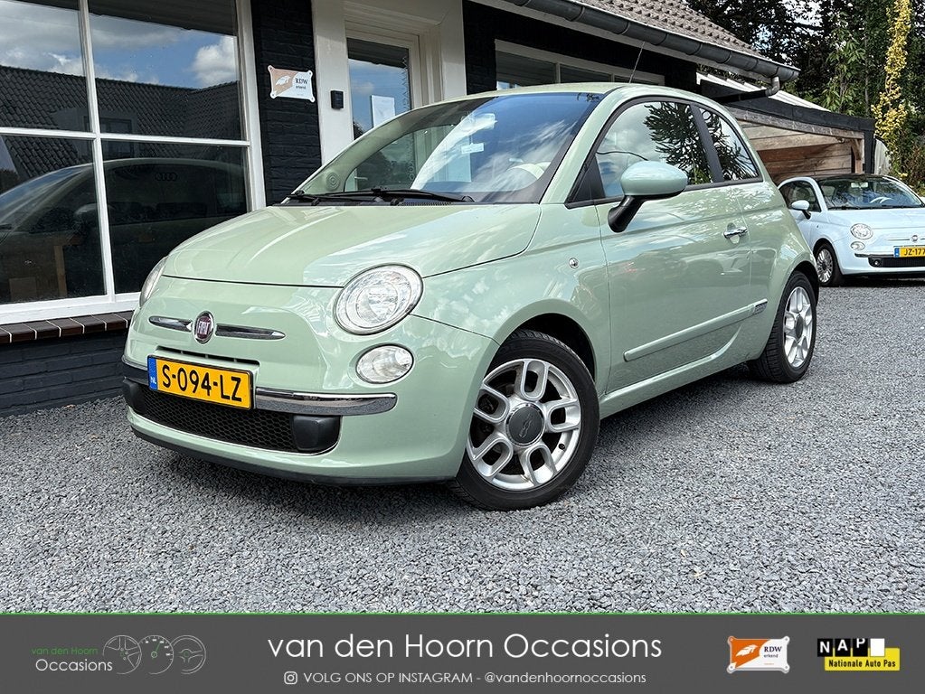 Fiat 500 1.2 PISTACHE-GROEN | 127000 KM | APK MRT'27 | EL RA, Voorwielaandrijving, Gebruikt, 1242 cc, 4 cilinders