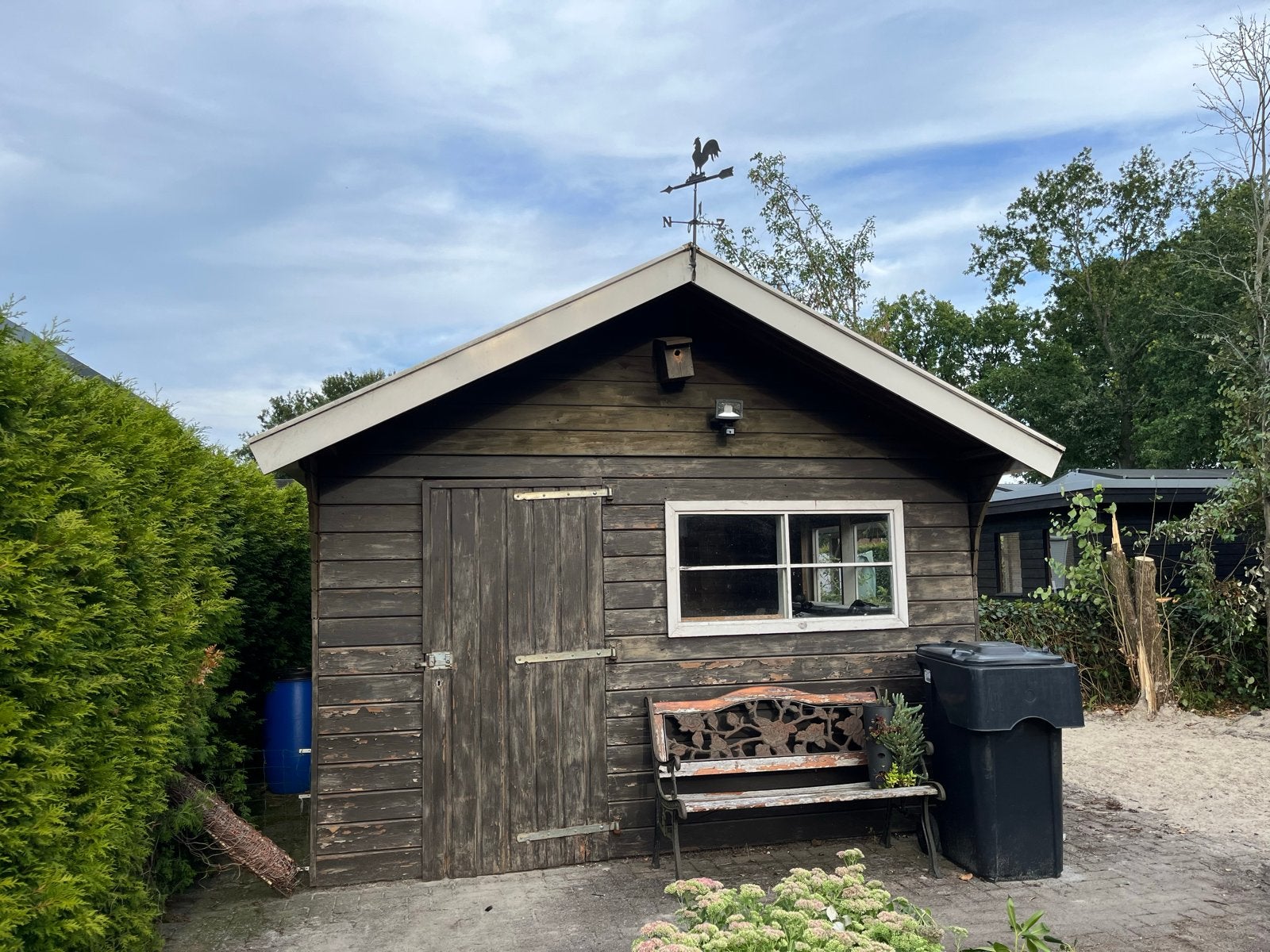 Houten tuinschuur 3,5x3m, zelf afbreken, Ophalen, 250 tot 500 cm, Schuur, 2 ramen
