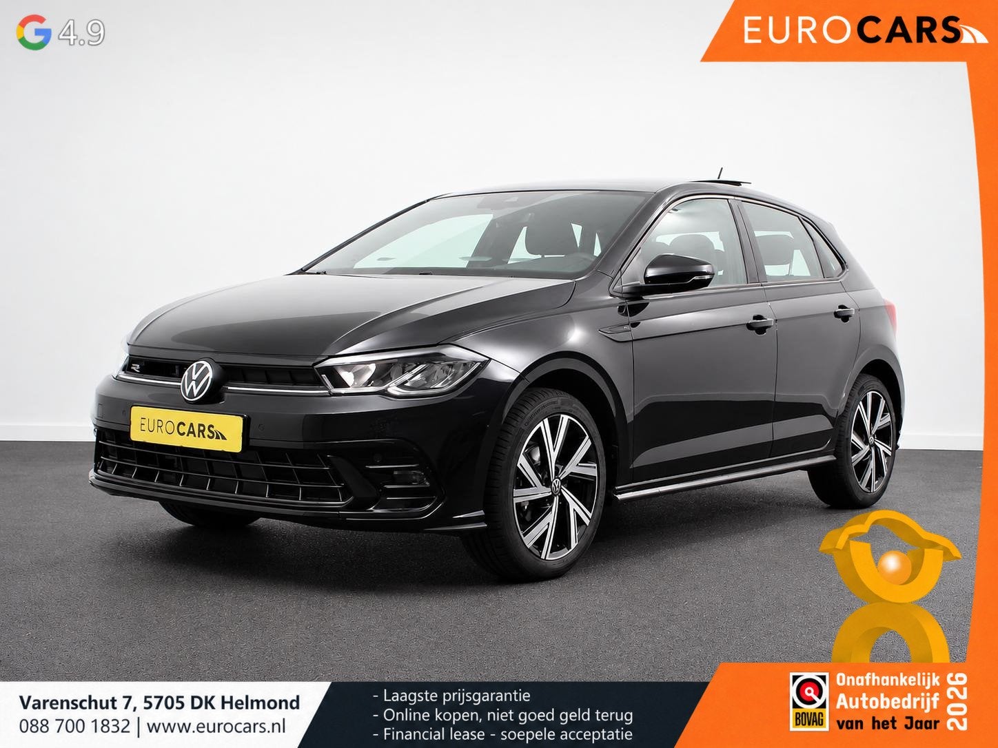 Volkswagen Polo 1.0 TSI DSG R-Line Panorama dak Navigatie Ap, Auto's, Stof, Gebruikt, Euro 6, 95 pk