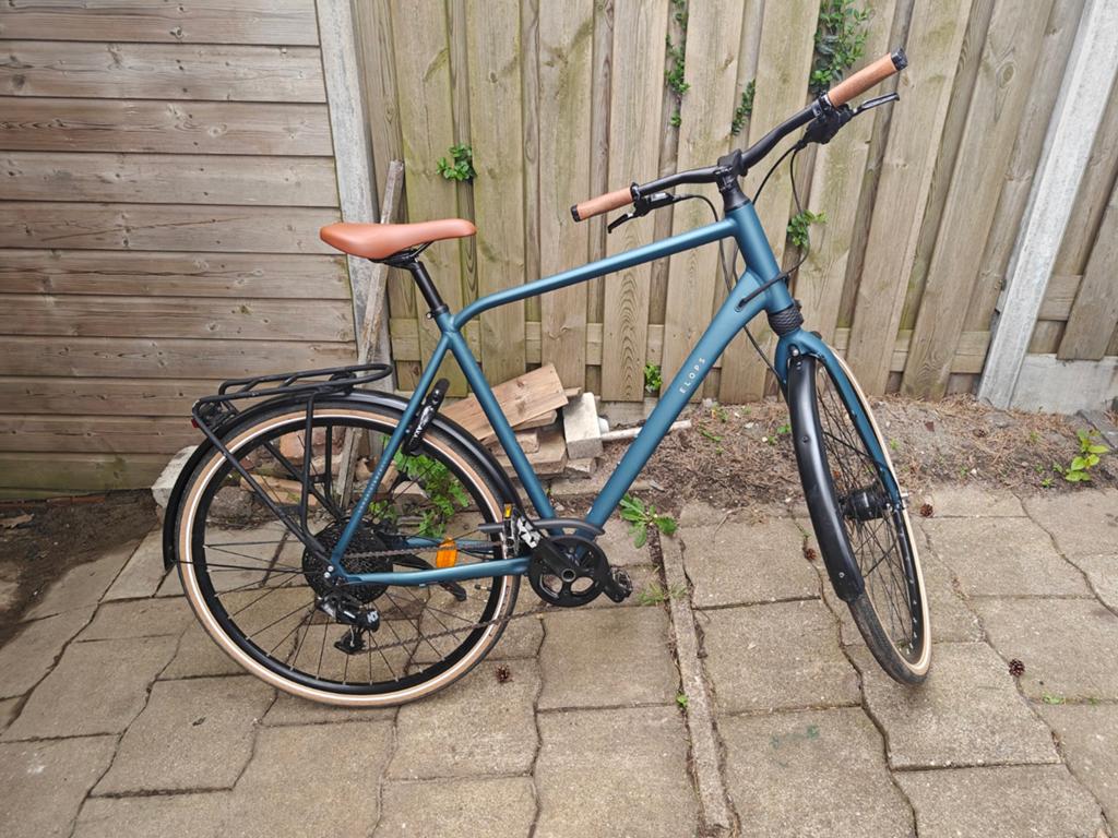 Elops 900 Stadsfiets Blauw XL 2022 Decathlon, Fietsen en Brommers, Fietsen | Heren | Herenfietsen, Versnellingen, Zo goed als nieuw