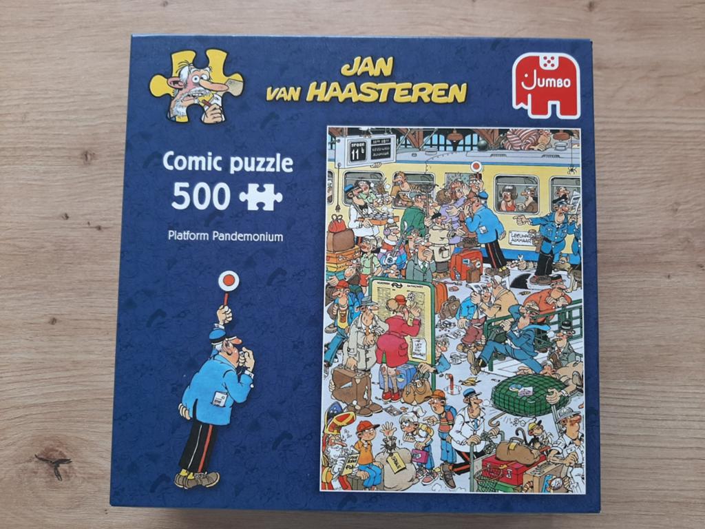 AvD 1383 Jan van Haasteren Platform pandemonium 500 stukjes, Ophalen of Verzenden, 500 t/m 1500 stukjes, Zo goed als nieuw