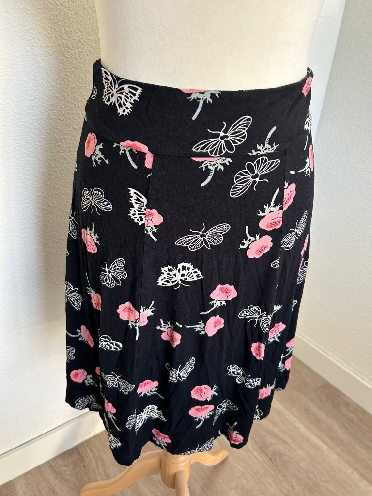 King Louie maat S zwarte vinder rok 356, Kleding | Dames, Rokken, Zwart, Ophalen of Verzenden, Zo goed als nieuw, Knielengte