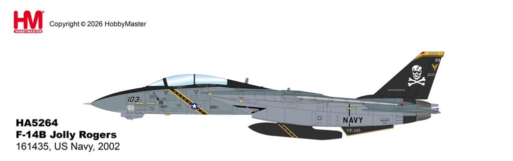 Hobby Master HA5264 | Grumman F-14B Tomcat, Ophalen, Schaalmodel, Nieuw, Pilot Station