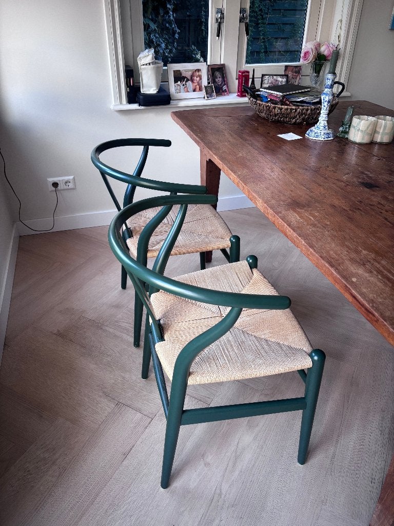 Wishbone eetkamerstoelen, Huis en Inrichting, Ophalen, Overige kleuren, Eclectisch, Zo goed als nieuw