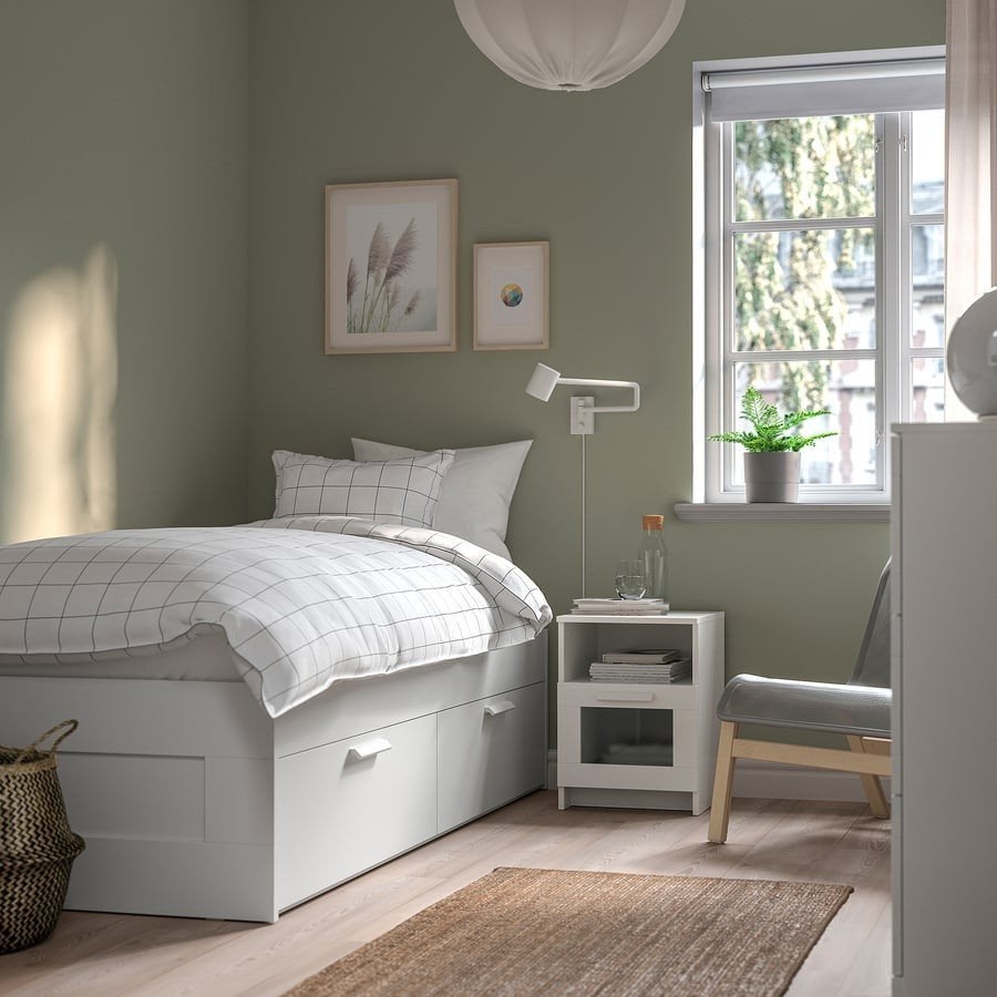 Te koop Brimnes bed (Ikea), Ophalen, Zo goed als nieuw, Eenpersoons