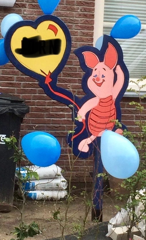 Geboorteversiering Knorretje met ballon, Ophalen, Gebruikt