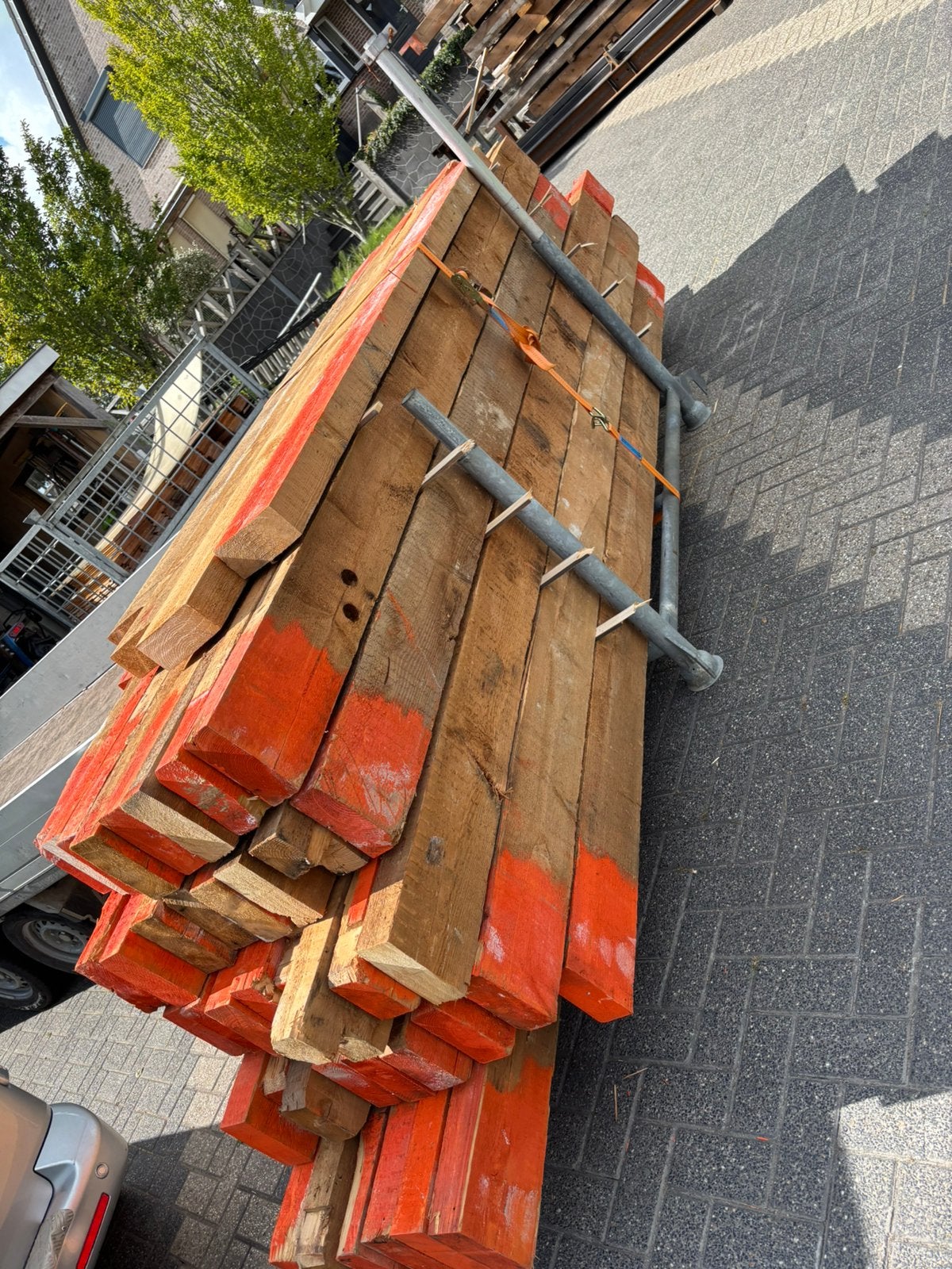 Balkhout 75x175 mm, diverse lengtes (45 stuks), Ophalen, Gebruikt, 250 cm of meer, Balken