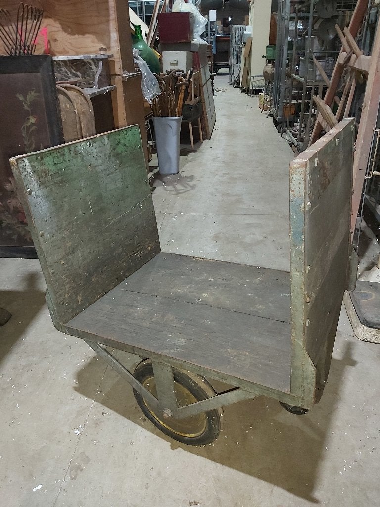 Kar karren antiek fabriekskarretje decoratie, Antiek en Kunst, Curiosa en Brocante, Ophalen