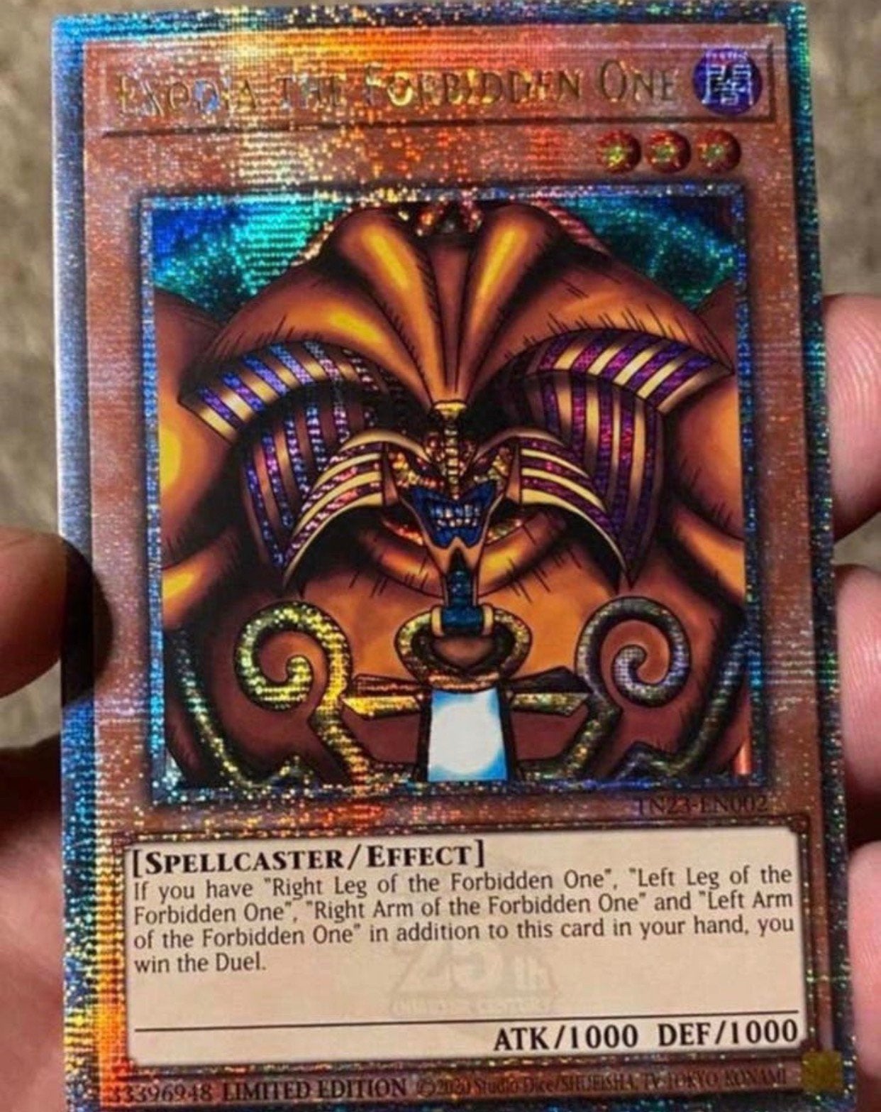 Yu-Gi-Oh! Full Exodia Set Quartercentury Exodia1st  M/NM !, Ophalen of Verzenden, Zo goed als nieuw, Meerdere kaarten, Foil