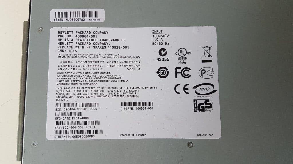 HP 408964-001, Ophalen of Verzenden