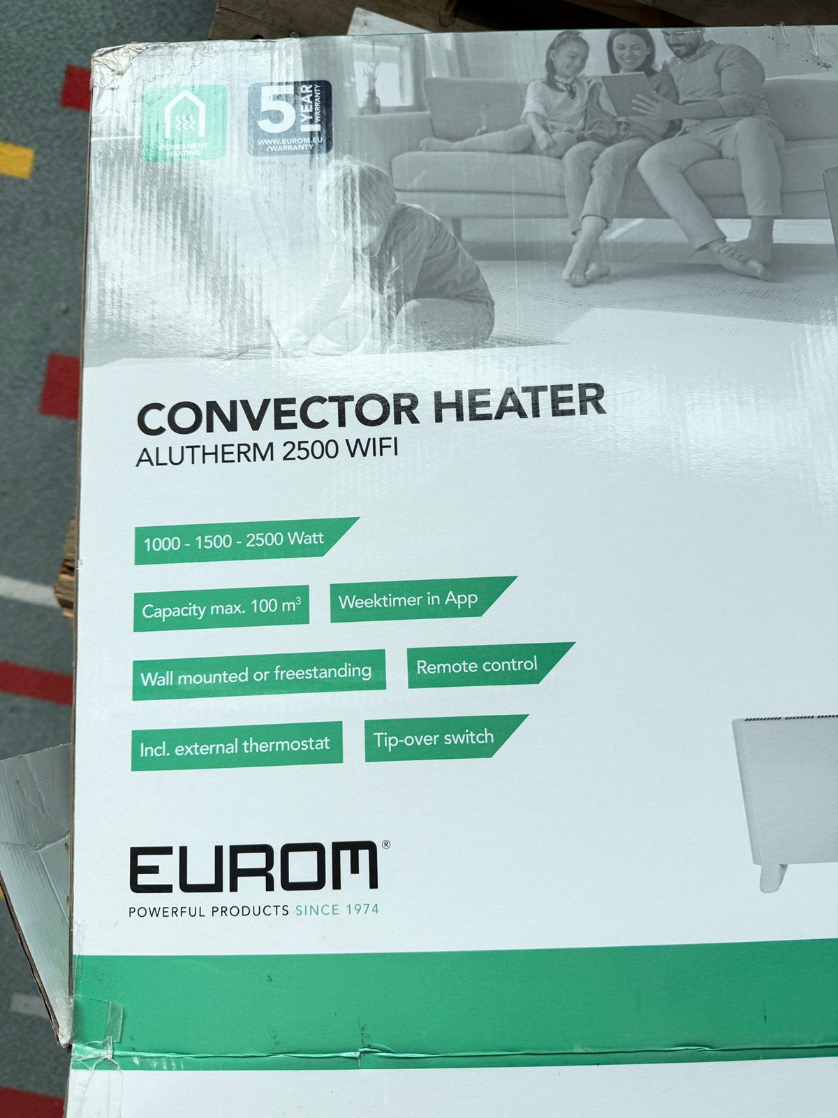 Eurom Alutherm convectorkachel, Ophalen of Verzenden, 60 tot 150 cm, Kachel, 30 tot 80 cm