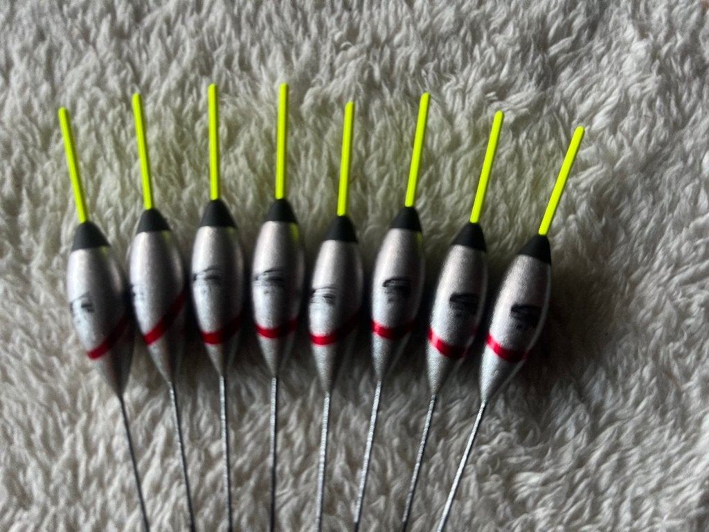 adv 122 / NIEUW set 8 dobbers TUBERTINI 1,00gr, Ophalen of Verzenden, Nieuw, Dobber of Lood