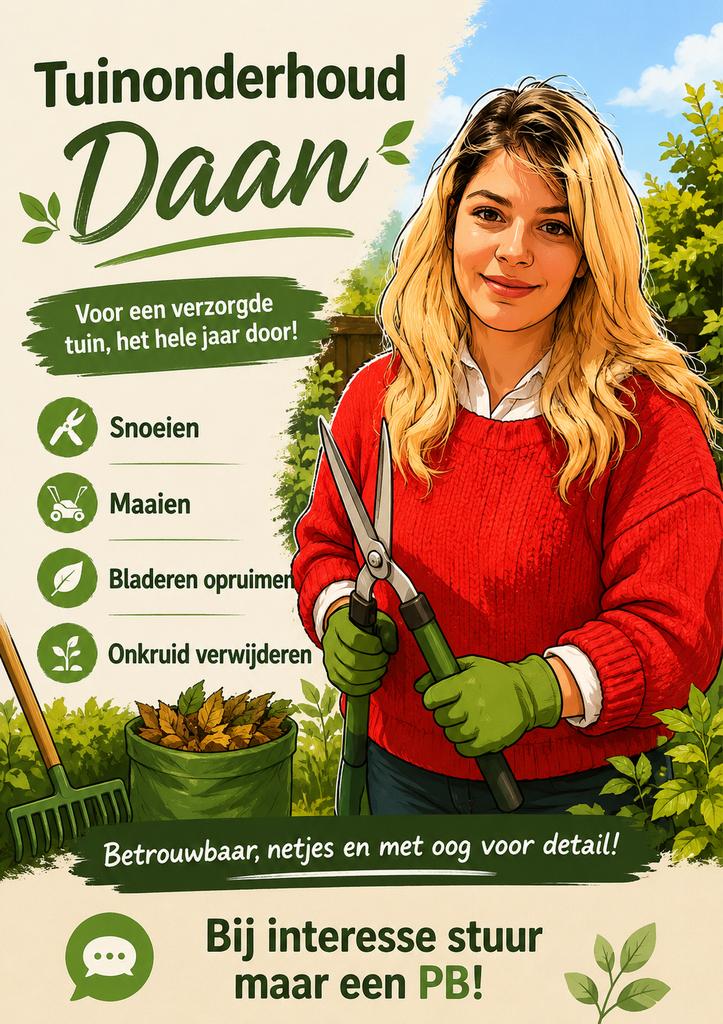 Tuinhulp aangeboden, Ophalen of Verzenden