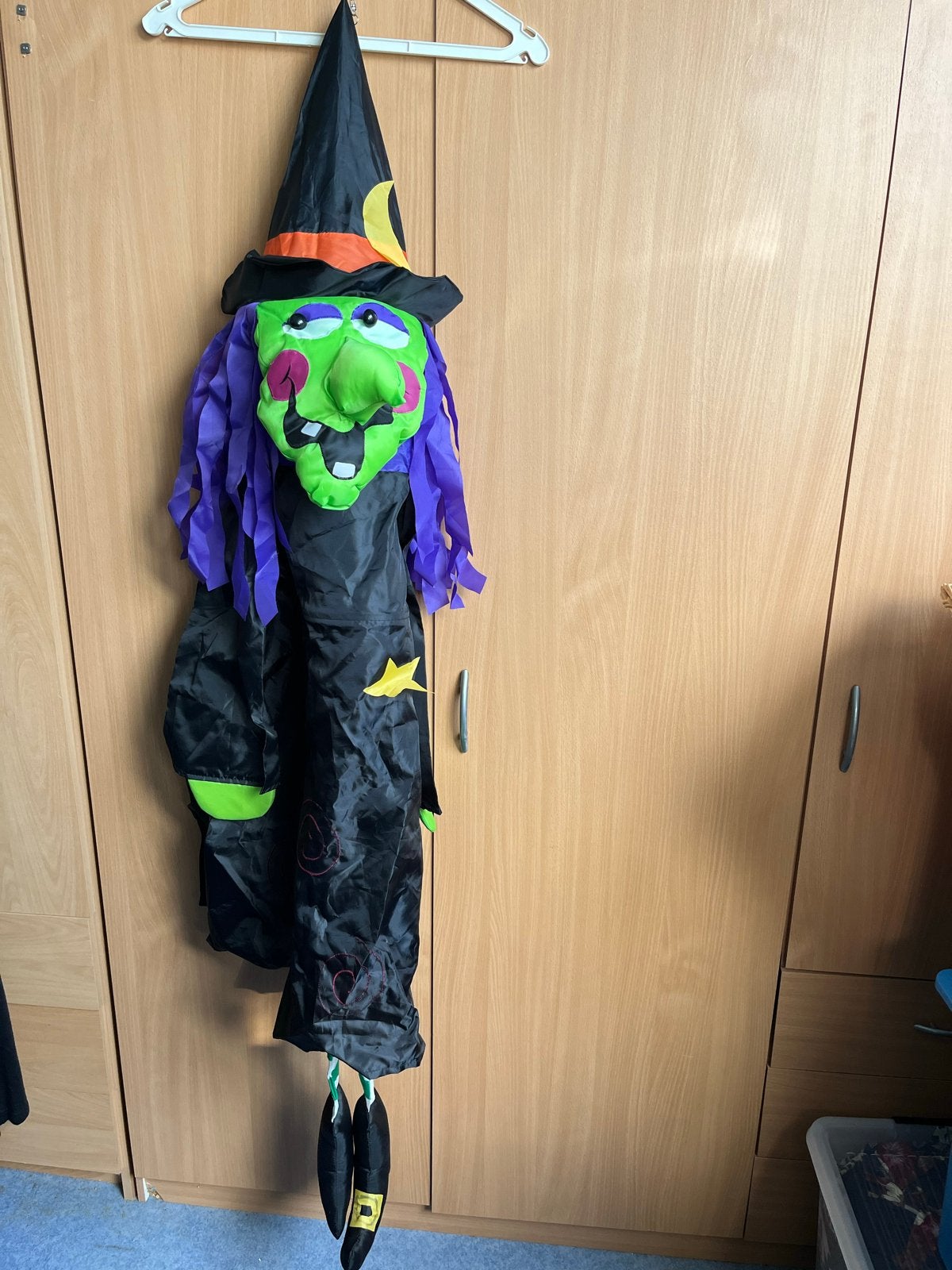 Halloween Heks Decoratie - Parachute Stof, Ophalen of Verzenden, Zo goed als nieuw, Versiering, Halloween of Griezel