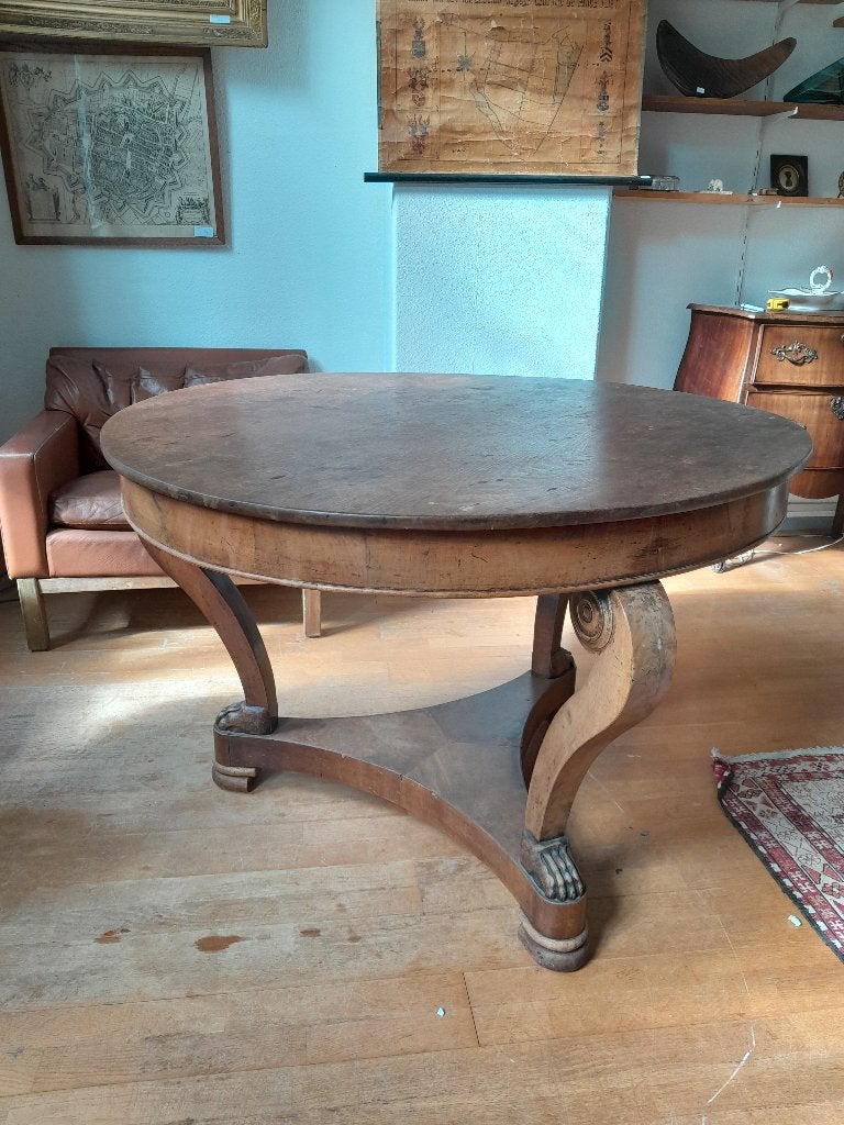 Ronde Biedermeier tafel, Antiek en Kunst, Antiek | Meubels | Tafels, Ophalen