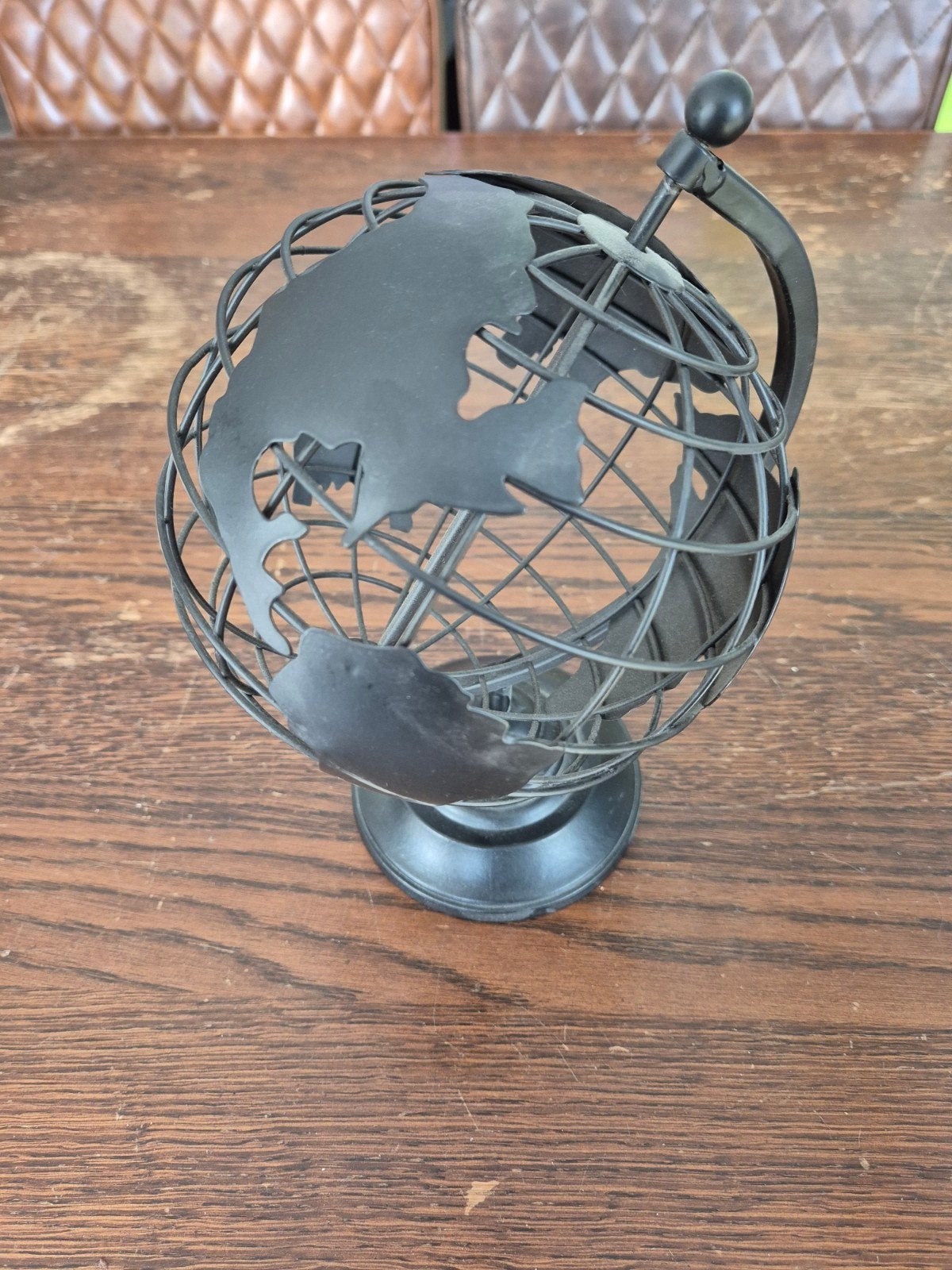 Wereldbol decoratie, Huis en Inrichting, Woonaccessoires | Wereldbollen, Ophalen, Draaibaar, Zo goed als nieuw, Metaal