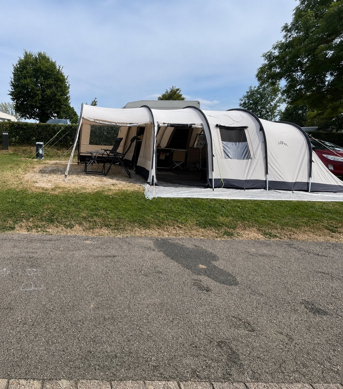 Obelink Familia 6 tunneltent - Goede staat, Caravans en Kamperen, Tenten, Ophalen, Gebruikt, Tot en met 6
