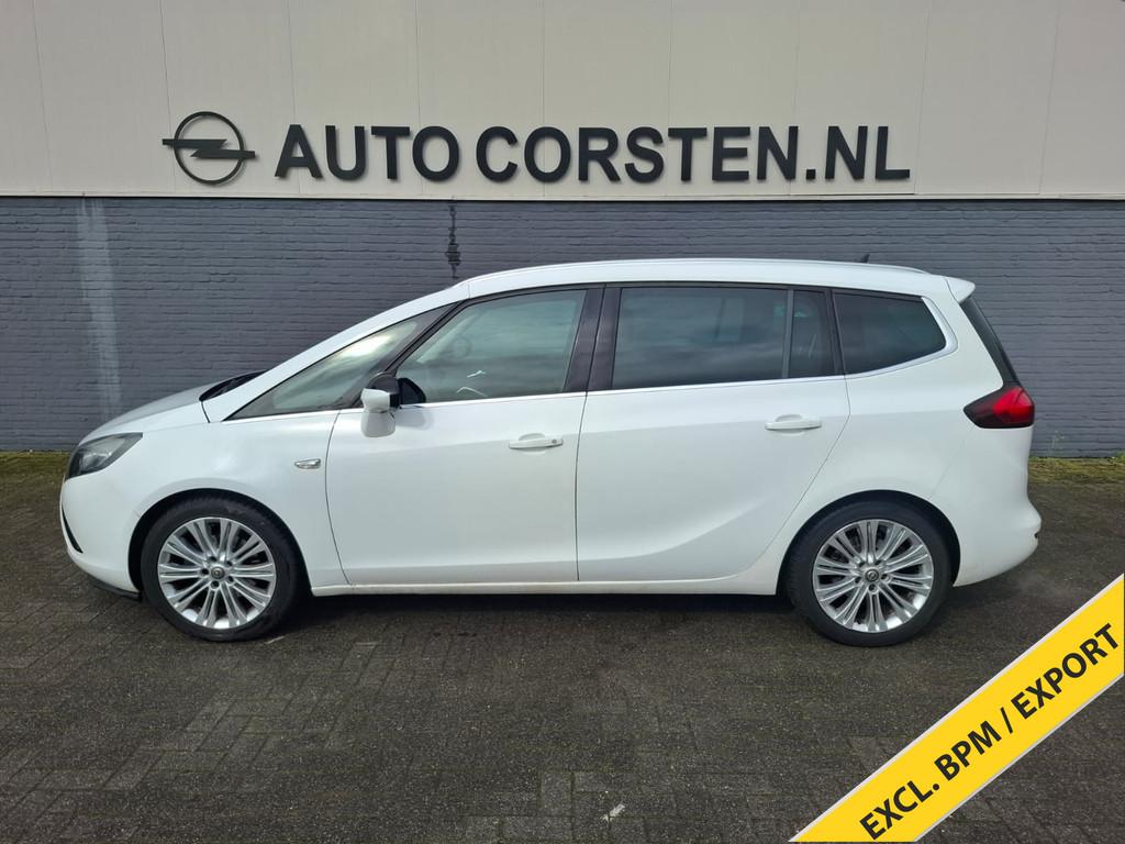 Opel Zafira Tourer 1.4T 120pk Navi Trekhaak Bluetooth Pdc Au, Auto's, Opel, Euro 5, Stof, Zwart, 4 cilinders