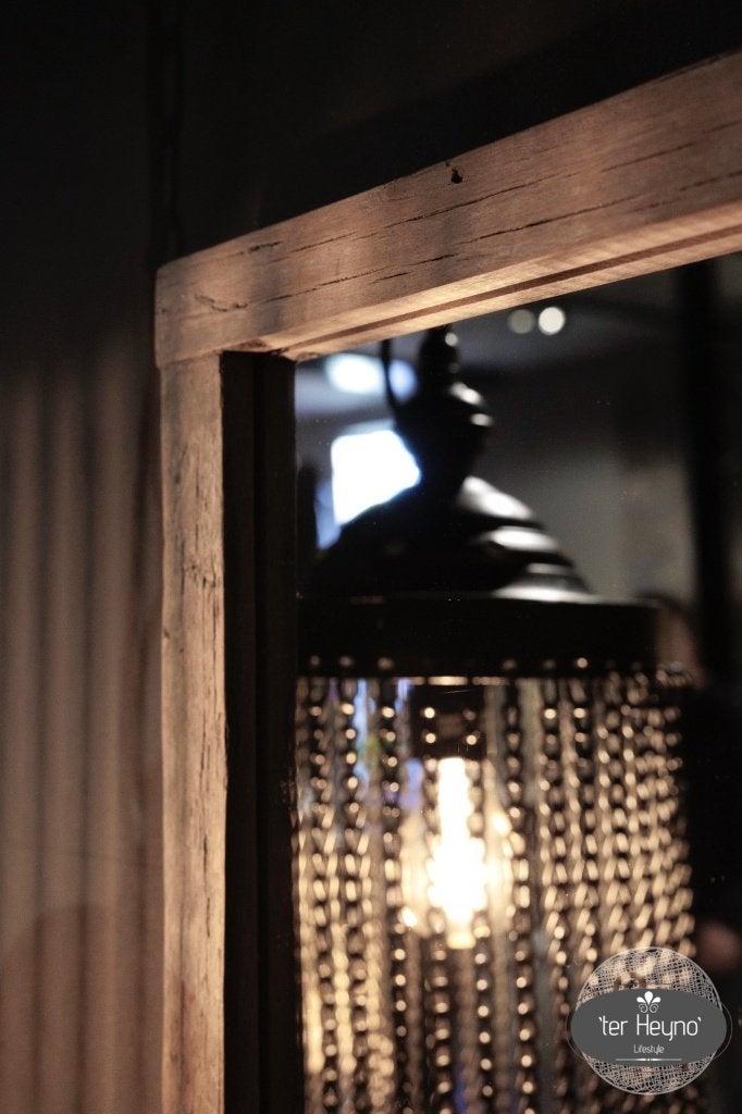 Oud houten spiegel truckwood hout oude stoer sober landelijk, Huis en Inrichting, Woonaccessoires | Spiegels, Verzenden, Nieuw
