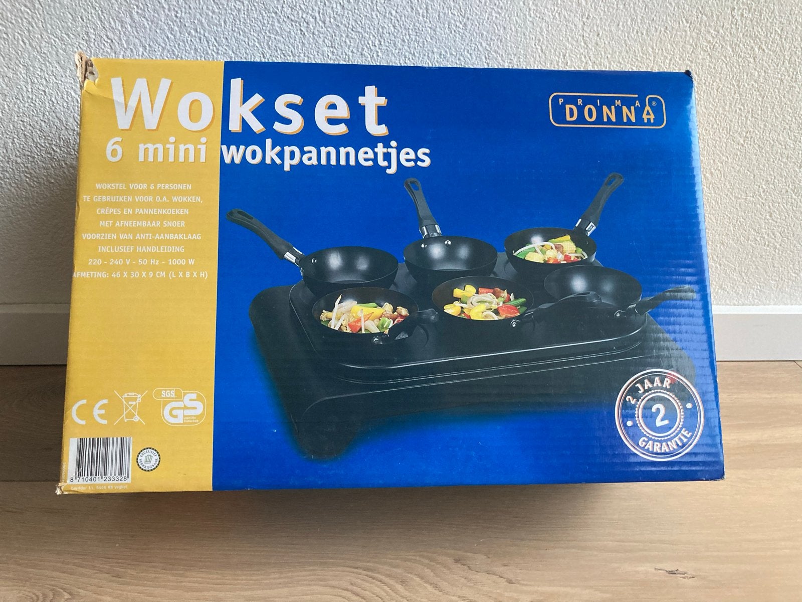 Wokset met 6 mini wokpannetjes, Ophalen of Verzenden, Zo goed als nieuw