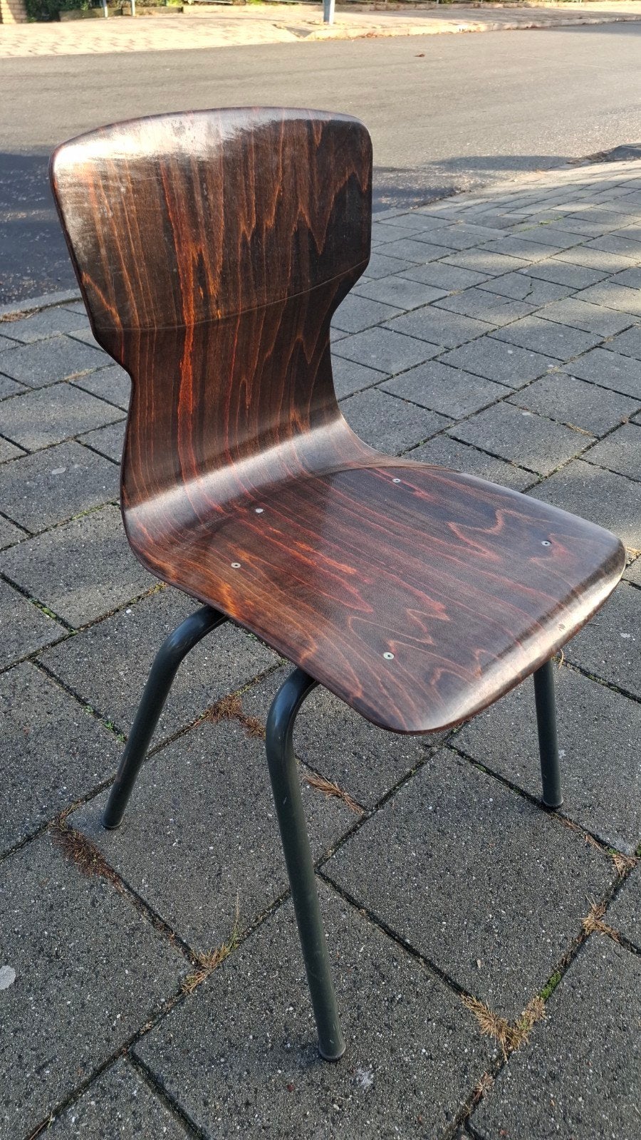 16 plywood vintage eromes pagholz stapelbare horeca stoelen, Ophalen of Verzenden, Gebruikt, Bruin, Vijf, Zes of meer stoelen