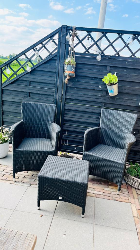 Tuinset PR design 2 tuinstoelen met tafeltje, Ophalen, Zo goed als nieuw