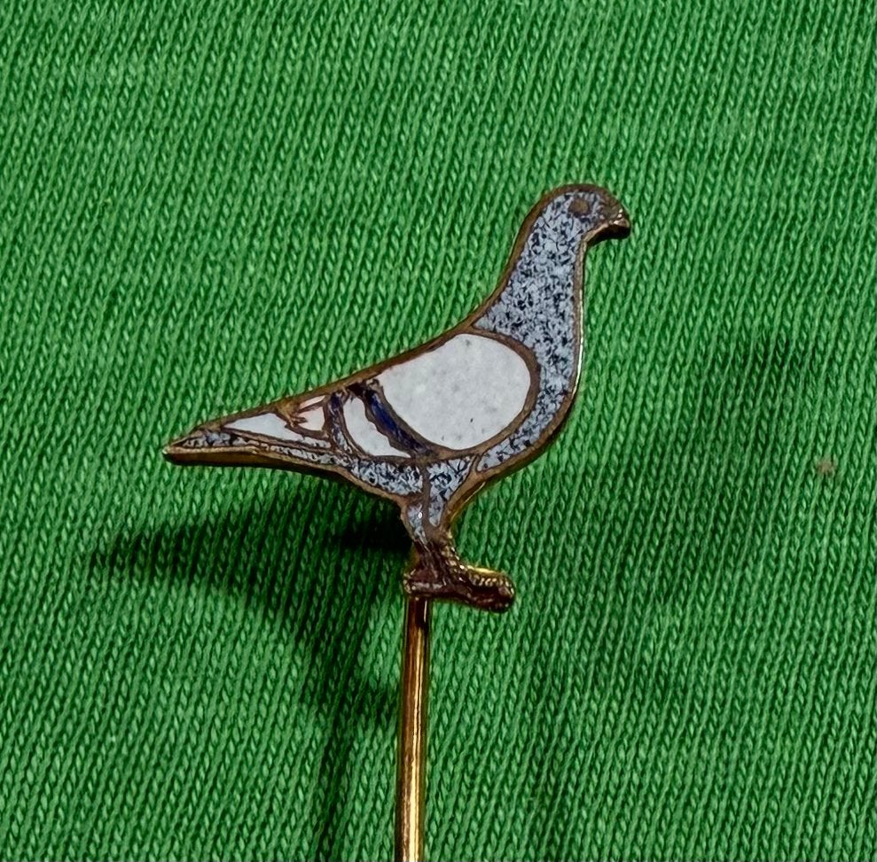 Speldje duif emaille, Ophalen of Verzenden, Zo goed als nieuw, Overige onderwerpen
