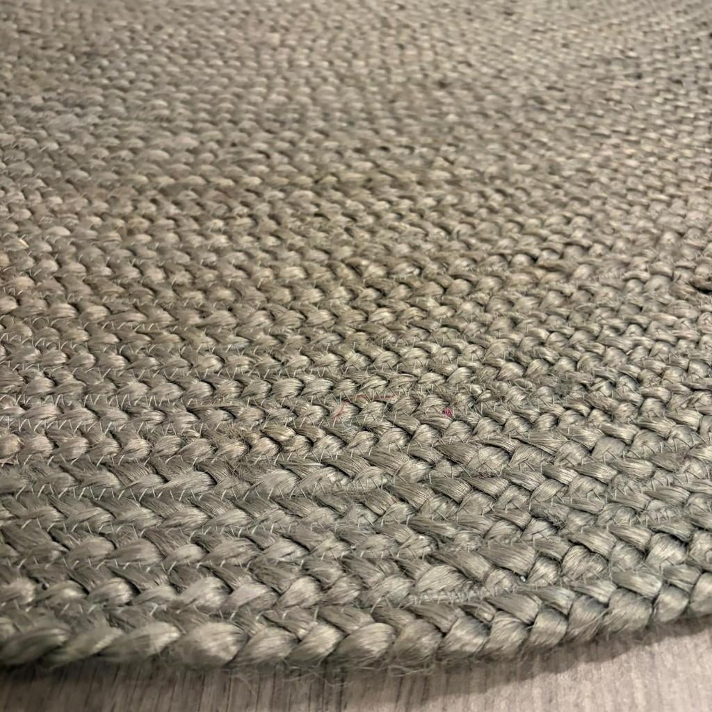 Rond Vloerkleed Brinker Carpets Jute Grijs - 180x180cm, Huis en Inrichting, 150 tot 200 cm, Rond, Ophalen of Verzenden, Zo goed als nieuw