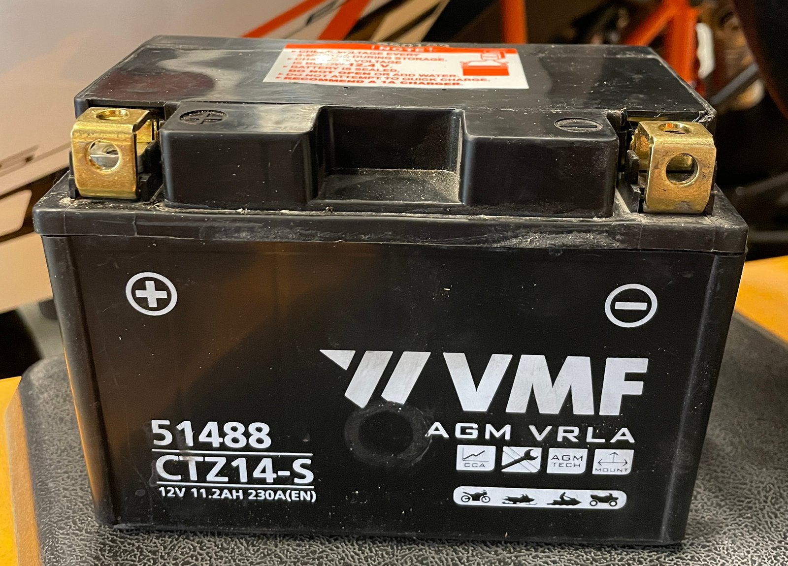 VMF AGM VRLA Accu 12V 11.2Ah CTZ14-S, Ophalen of Verzenden, Gebruikt