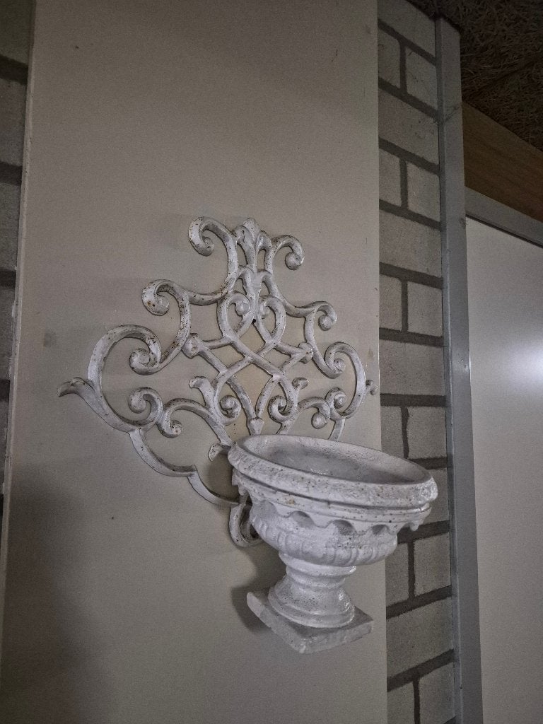 smeedijzeren plantenhanger, Ophalen of Verzenden, Gebruikt