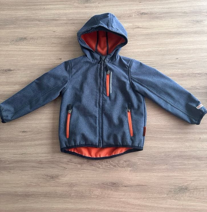 Northville Softshell Jas Maat 104- 110 - Blauw/Oranje, Ophalen of Verzenden, Gebruikt, Jongen of Meisje