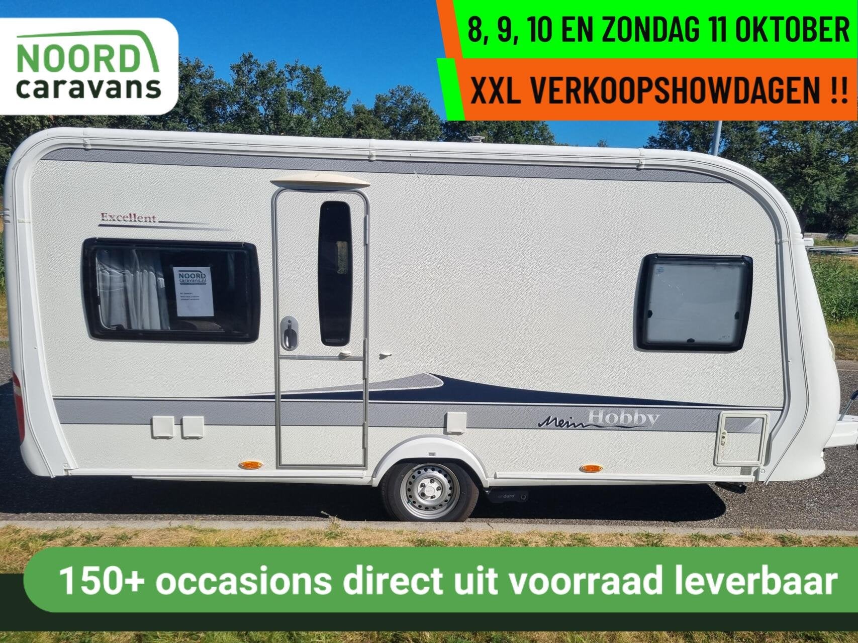 Hobby 460 UFE excellent MOVER + VOORTENT + FRANSBED + DOUCHE, Rondzit, Hobby, Bedrijf, 6 tot 7 meter