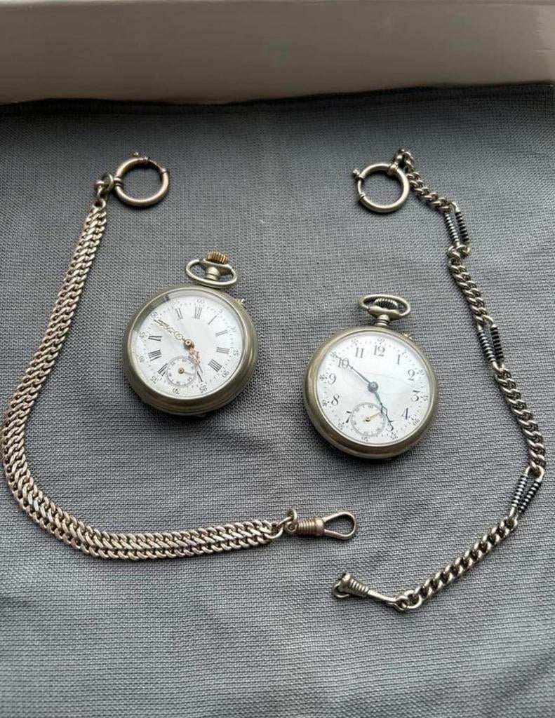 Beaucourt verzilverd zakhorloge 1932-1945, Sieraden, Tassen en Uiterlijk, Horloges | Antiek, Overige merken, Zakhorloge, 1930 tot 1960