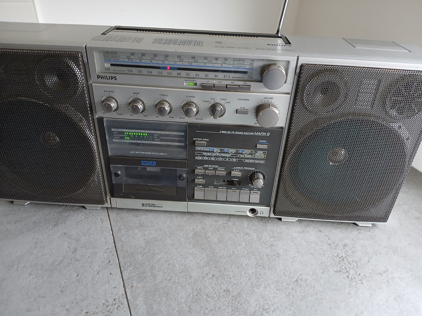 Vintage Philips D 8634 soud machine Mark ll ghettoblaster, Ophalen of Verzenden, Gebruikt, Overige typen