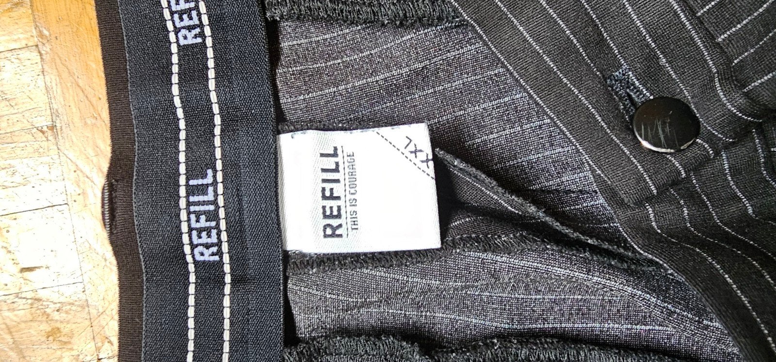 Refill gestreepte broek - Maat xxl of 54l, Ophalen of Verzenden, Zo goed als nieuw, Zwart