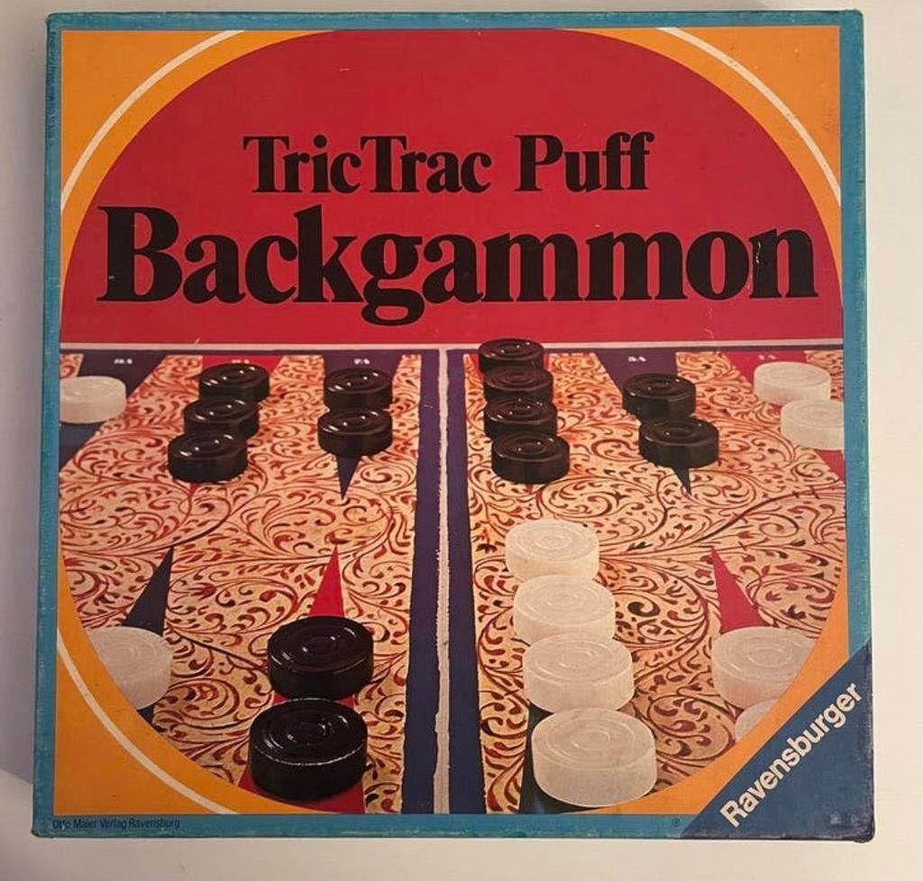 Backgammon Ravensburger COMPLEET bordspel, Een of twee spelers, Ophalen of Verzenden, Zo goed als nieuw