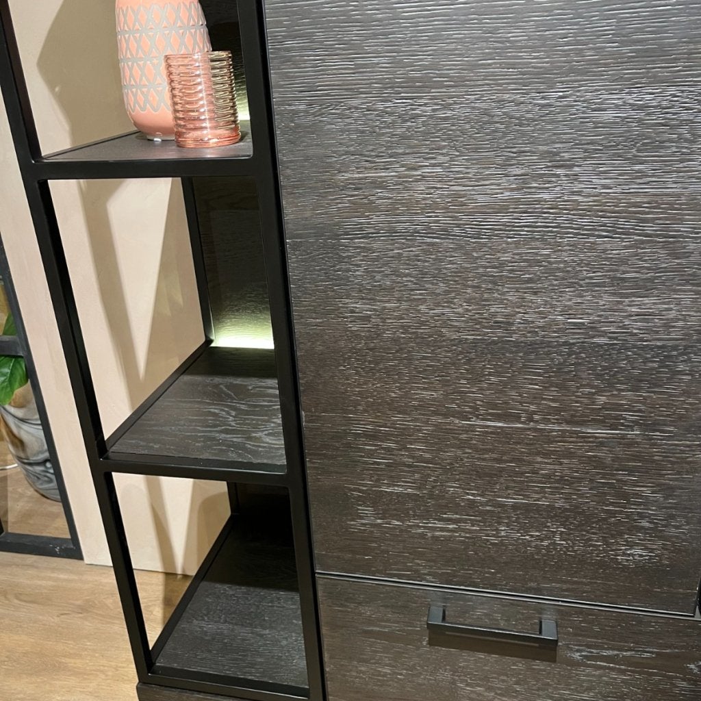 Ridgefield Highboard 2 Deur 1 La 3 Open Vak Castle Antraciet, Niet ingevuld, Niet ingevuld, Niet ingevuld