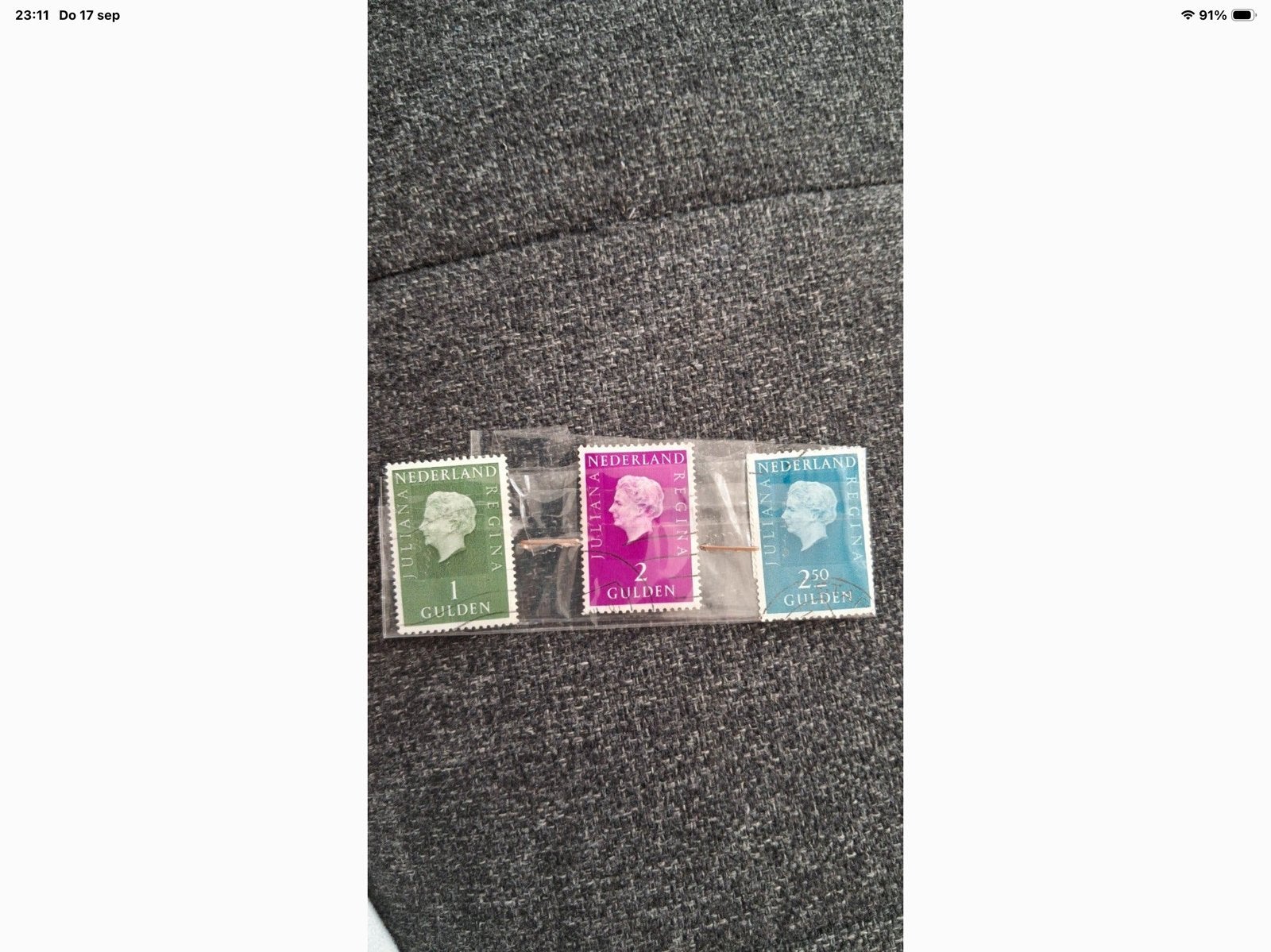 3 Oude Postzegels 🌸 van FL1,00 FL 2,00 FL2,50, Verzenden
