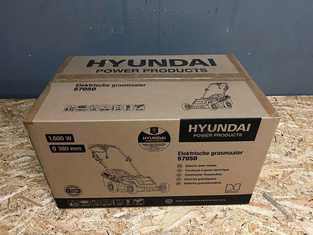 Hyundai elektrische grasmaaier | Nieuw!, Tuin en Terras, Grasmaaiers, Elektrische grasmaaier, Nieuw, Ophalen of Verzenden, 30 t/m 39 cm