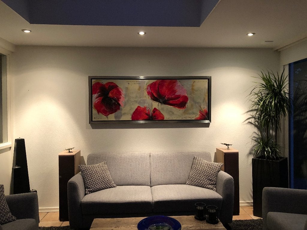 Prachtig schilderij met rode klaprozen (poppies), Ophalen