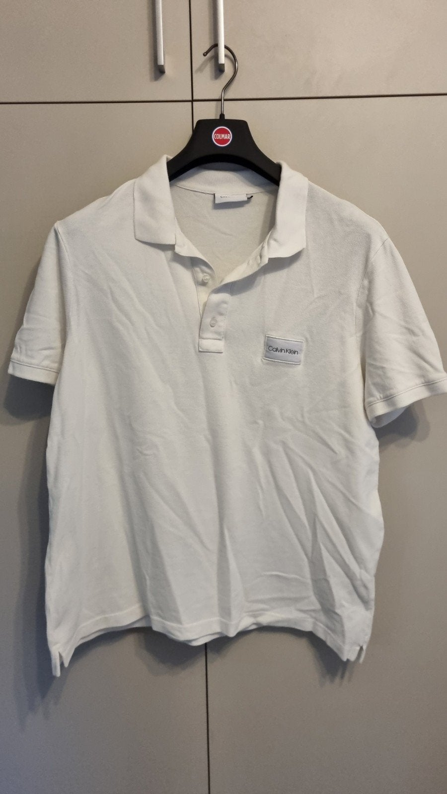 Calvin Klein Poloshirt Wit - L- XL, Kleding | Heren, T-shirts, Maat 56/58 (XL), Wit, Ophalen of Verzenden