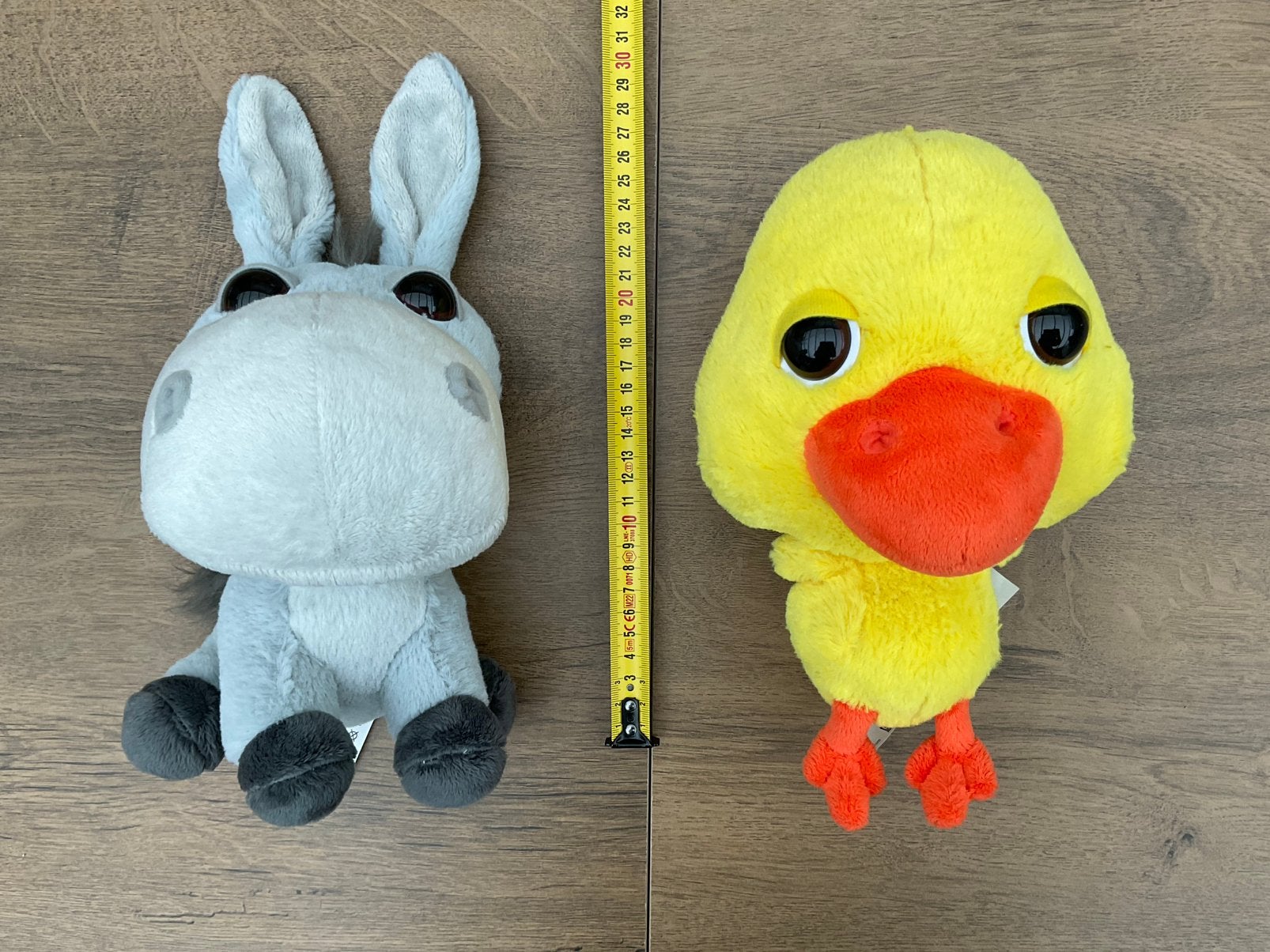 2 nieuwe zgan Big Heads TCC global knuffels eend ezel, Kinderen en Baby's, Ophalen, Nieuw, Eend