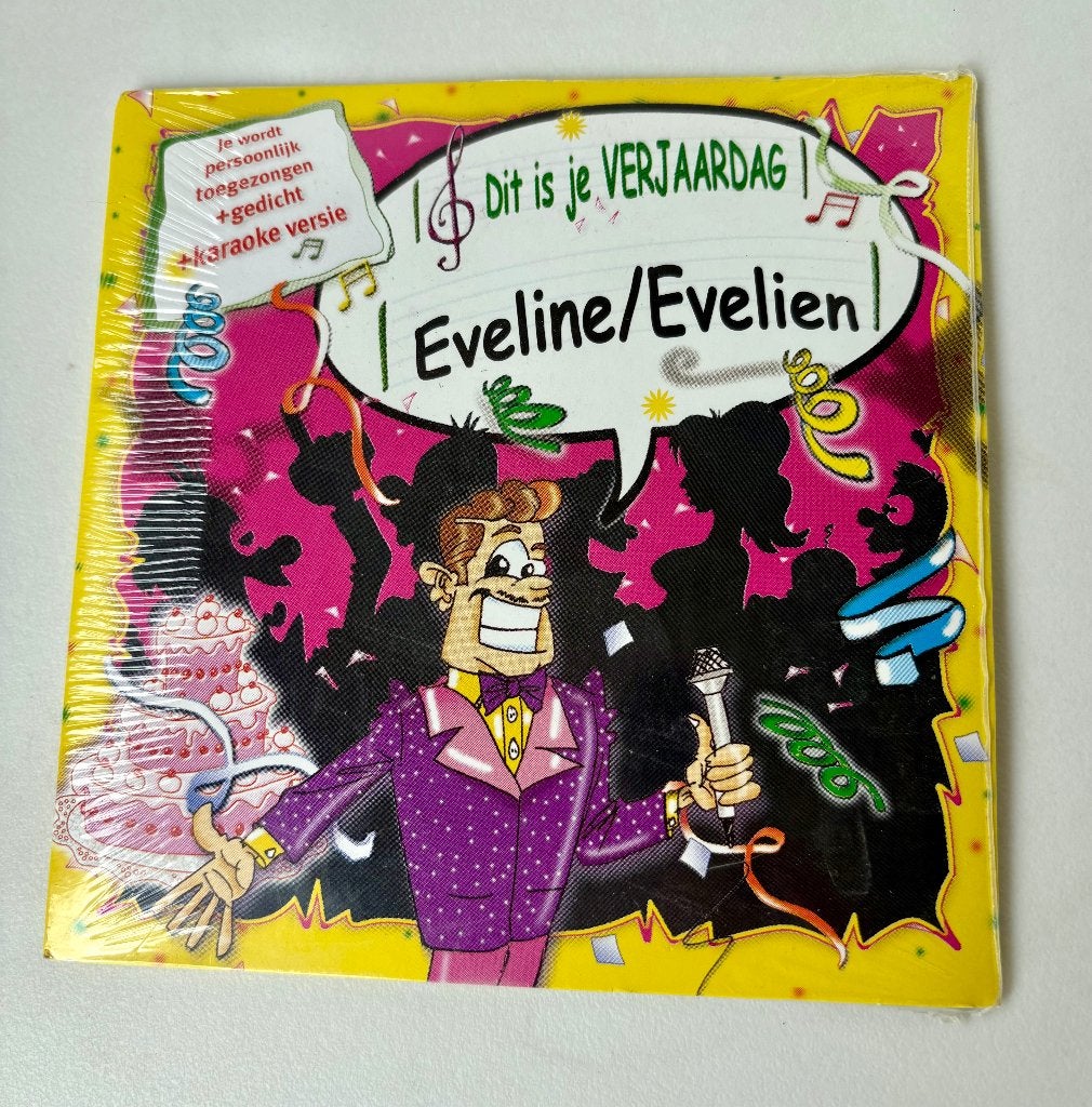 EVELINE/EVELIEN CD PERSOONLIJK VERJAARDAGSLIED NIEUW GESEALD, Ophalen, Nieuw, Overige typen, Verjaardag